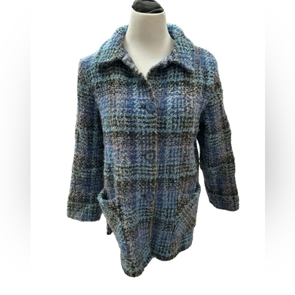 Weave‎ of the Irish Women’s Blue/Black/Gray/Purple Cardigan Size Medium - Picture 1 of 8